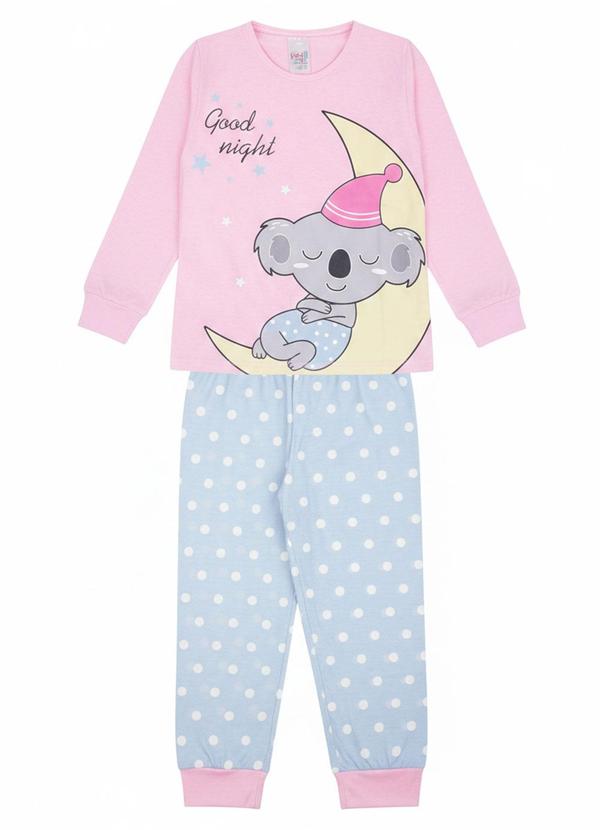 Pijama Feminino Inverno Good Night Rosa