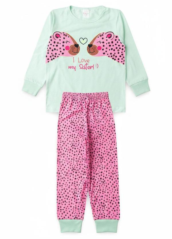 Vista 2 Pijama Feminino Inverno Onça Azul Atelie Da Crianca Atelie Da Crianca