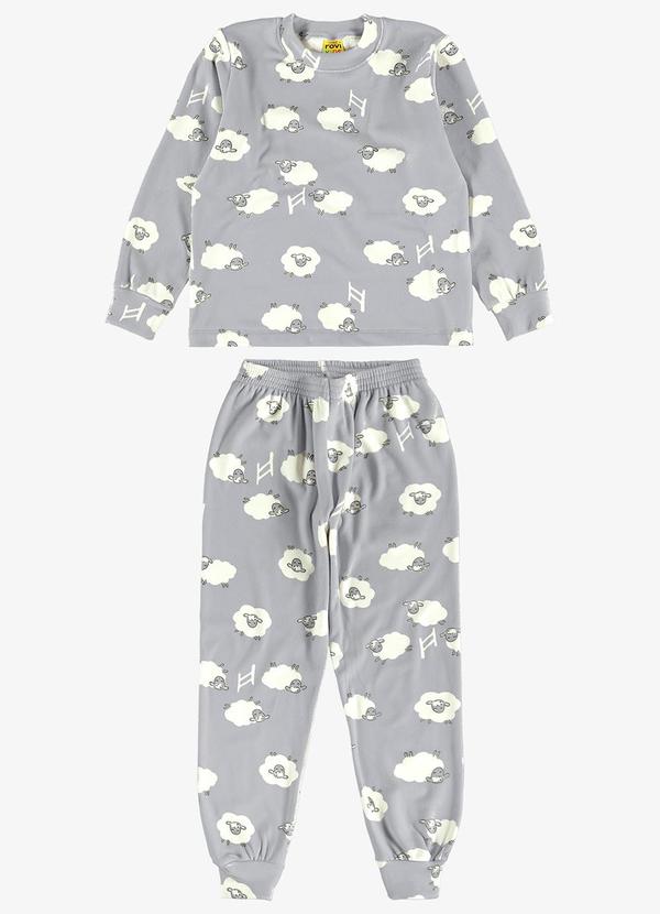 Pijama Fleece Comfort Cinza