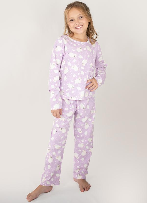 Vista 2 Pijama Infantil Básico Bia Lilas Piante Pijamas Piante Pijamas