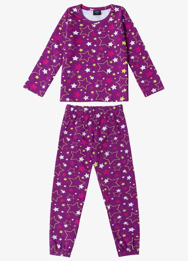 Pijama Infantil Feminino Estapado Roxo