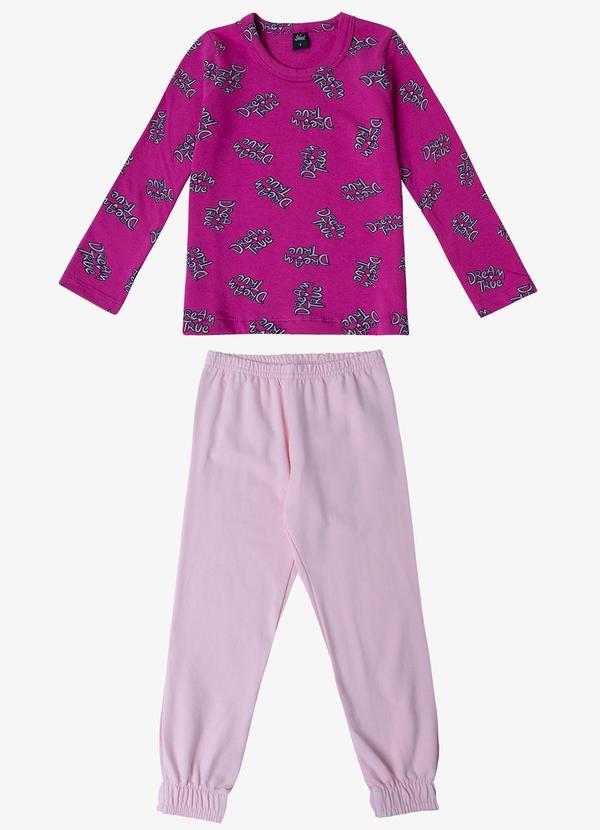 Pijama Infantil Feminino Rosa