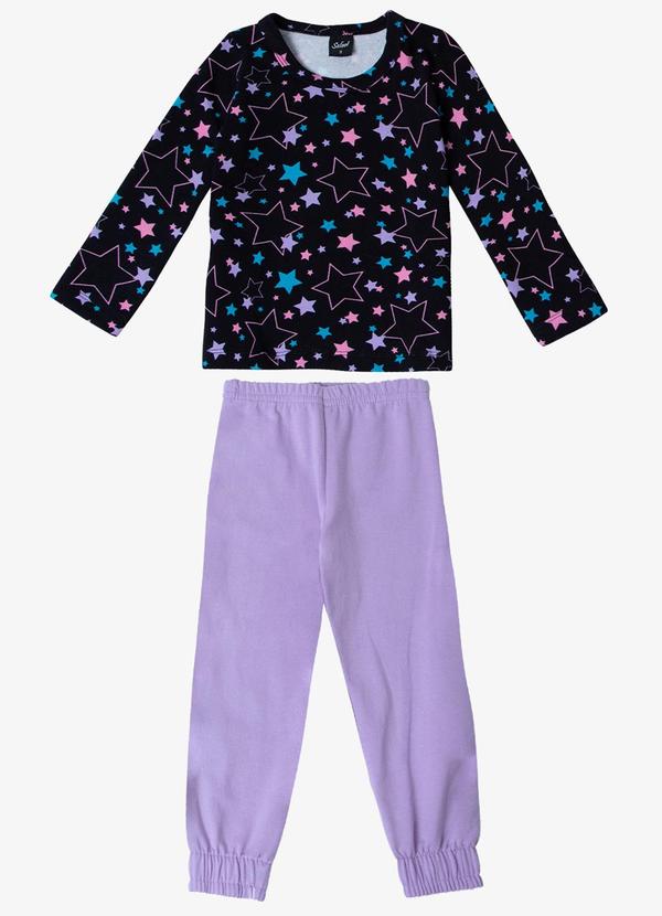 Vista 2 Pijama Infantil Feminino Roxo Select Select