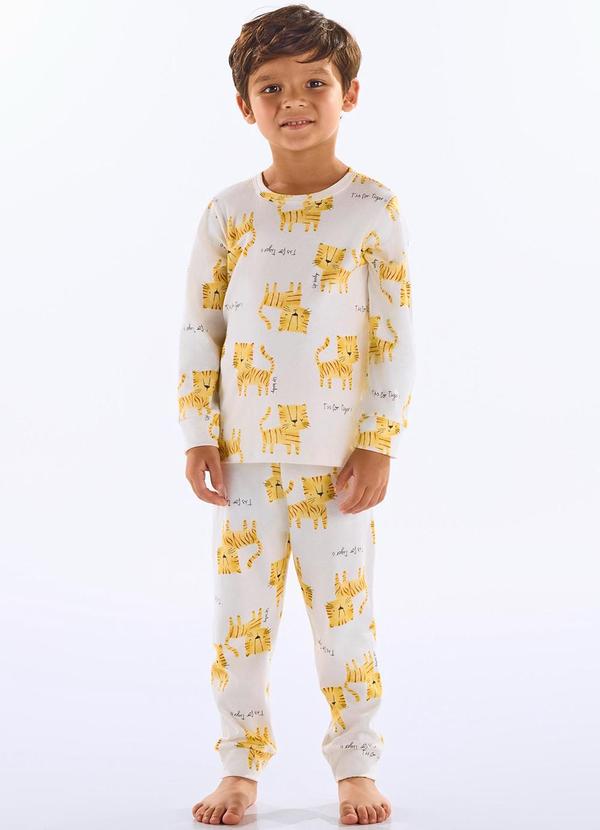Vista 2 Pijama Infantil Finino Suedine Bege Up Baby Up Baby