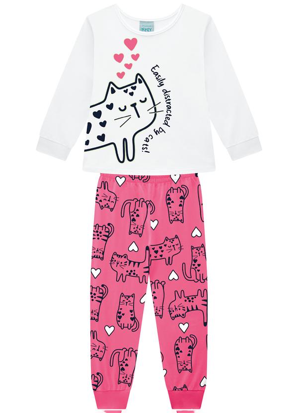 Pijama Infantil Menina Brilha no Escuro Branco