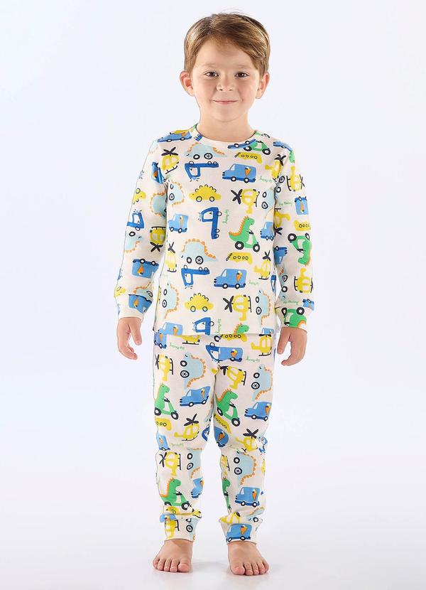 Pijama Infantil Unissex em Suedine Branco