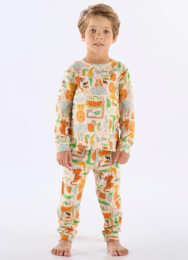 Pijama Infantil Unissex em Suedine Branco