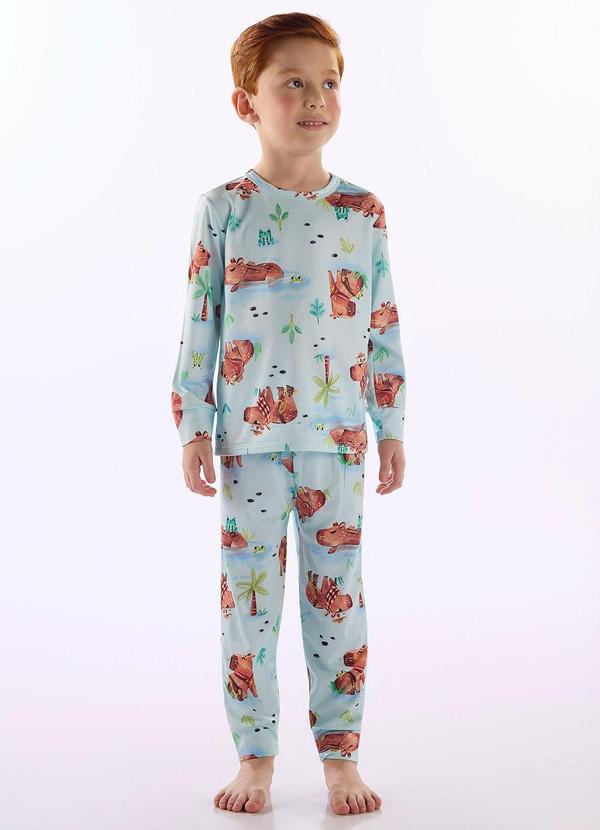 Pijama Infantil Unissex Térmico Azul