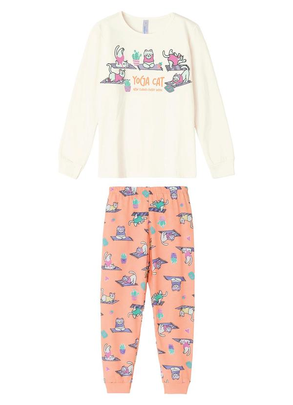 Pijama Jogger Yoga Cat Off White