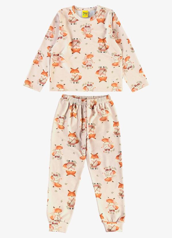 Pijama Malha Soft Touch Bege