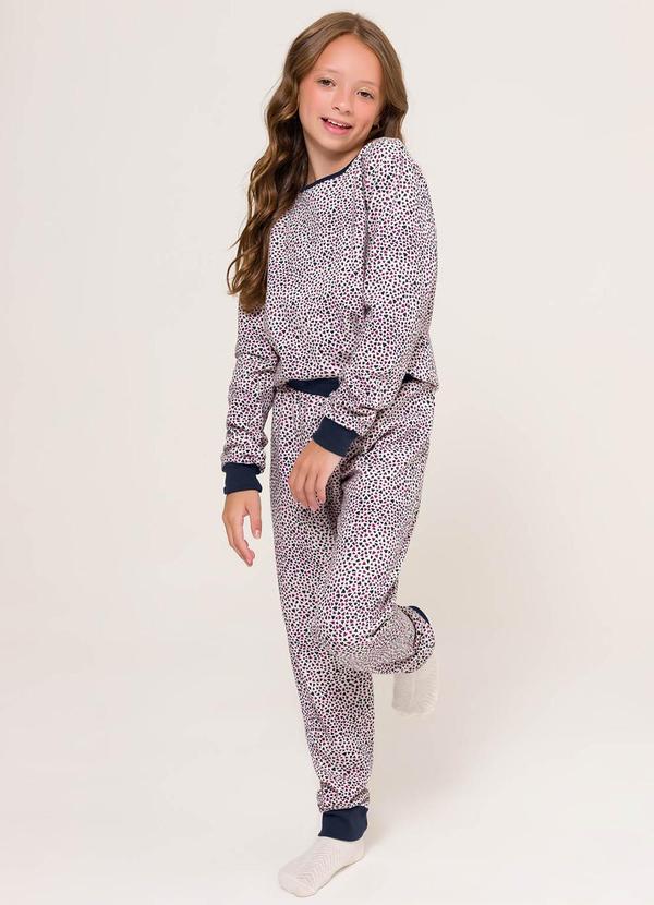 Pijama Manga Longa Infantil Animal Print