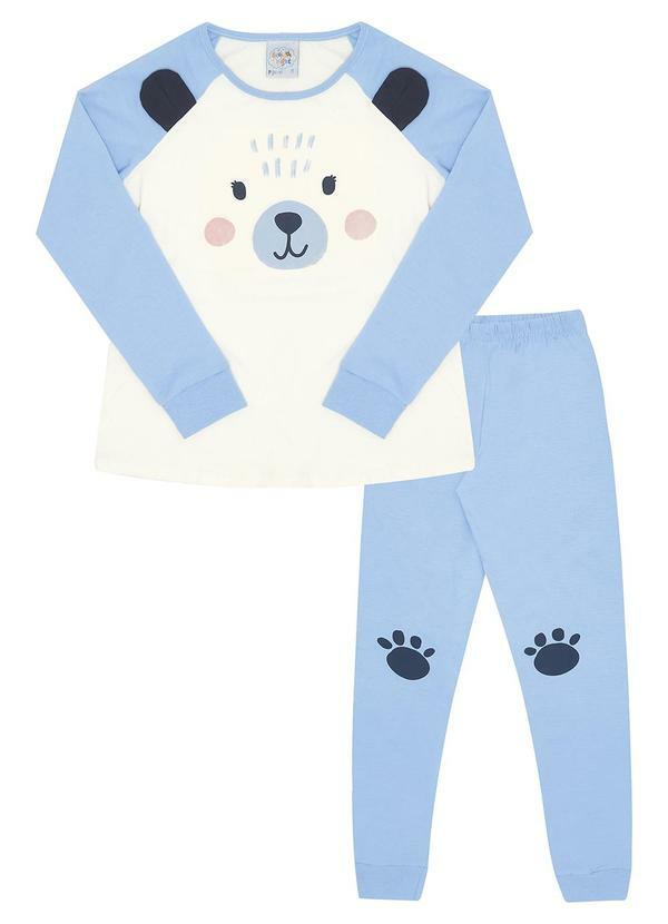 Pijama Meia Malha Bege