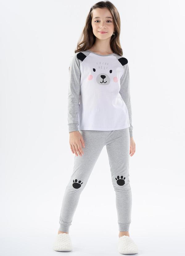 Pijama Meia Malha Branco