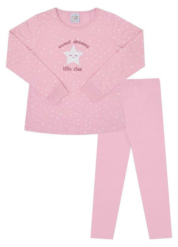 Vista 2 Pijama Meia Malha e Cotton Leve Roxo Pulla Bulla Pulla Bulla