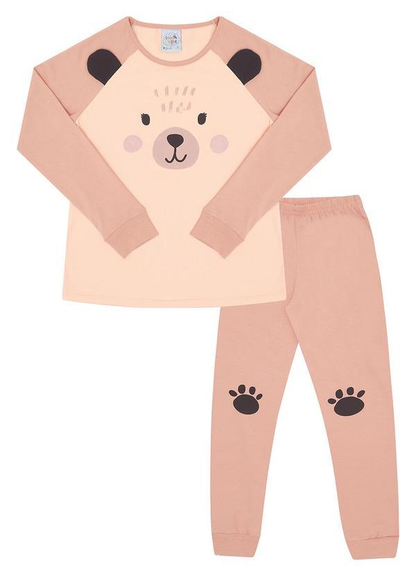 Pijama Meia Malha Rosa