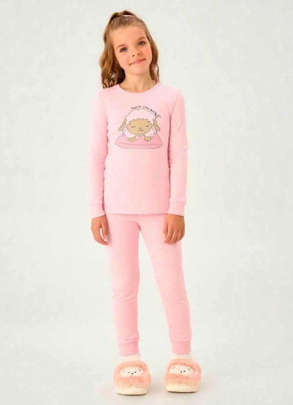 Pijama Meia Malha Rosa