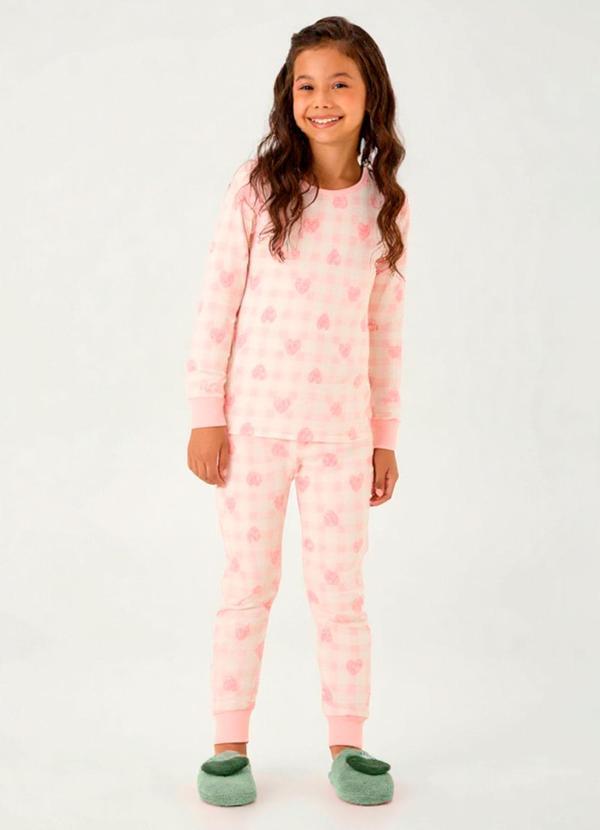 Pijama Meia Malha Rosa