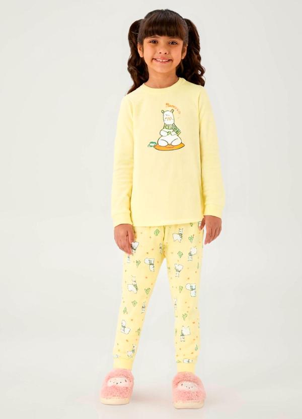 Pijama Moletinho Amarelo