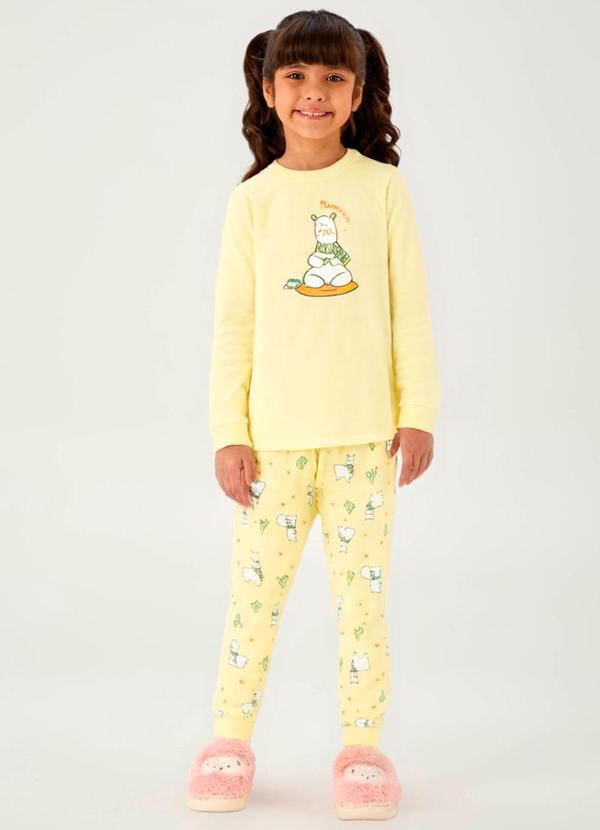 Pijama Moletinho Amarelo