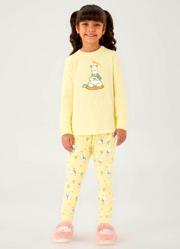 Pijama Moletinho Amarelo