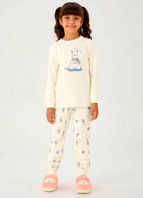Pijama Moletinho Bege