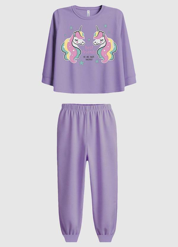 Pijama Unicórnio Best Friends Lavanda