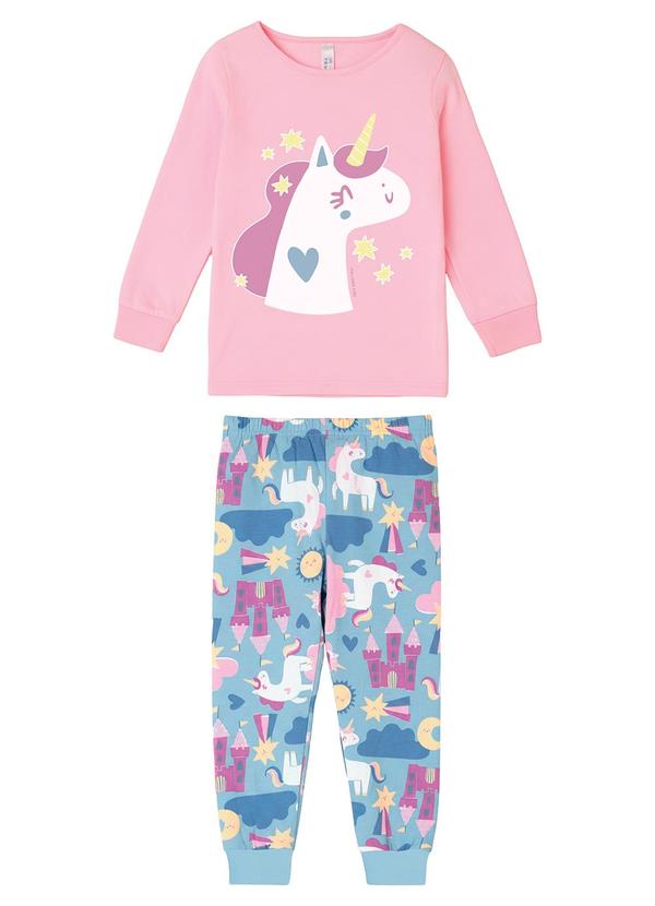 Pijama Unicórnio Encantado Azul