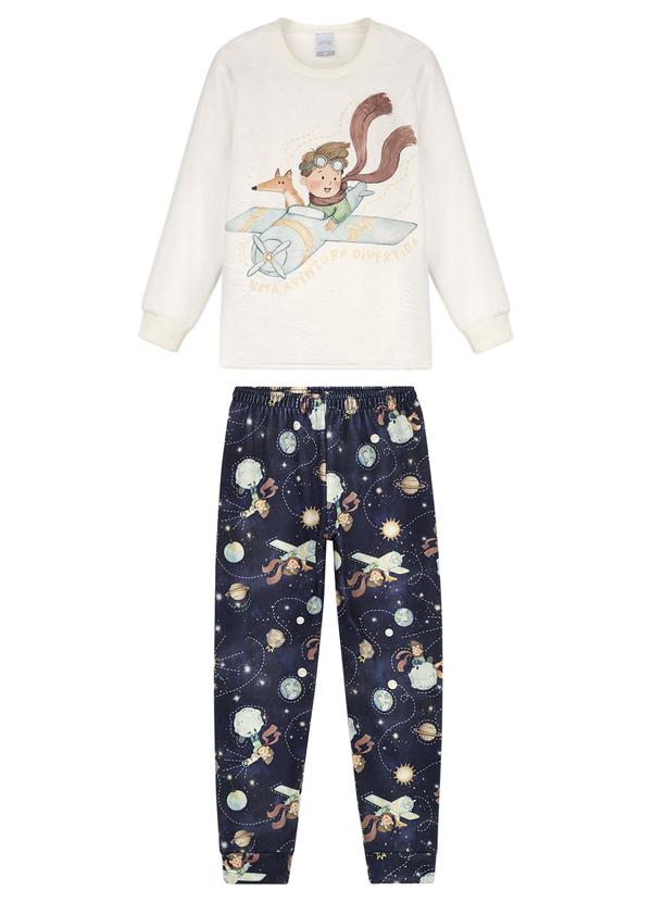Pijama Unissex com Blusa de Mangas Longas Azul