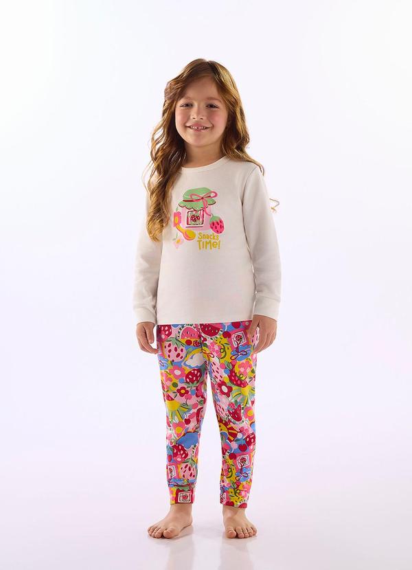 Pijama Unissex Infantil Suedine Branco