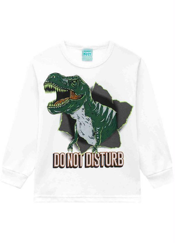 Vista 2 Camiseta Pijama Menino Branco Kyly Kyly
