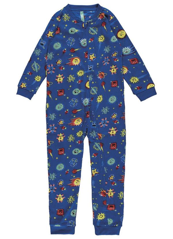 Macacão Monstrinhos em Soft Menino Azul