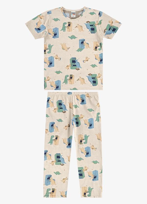 Pijama Camiseta com Alça Infantil Bege