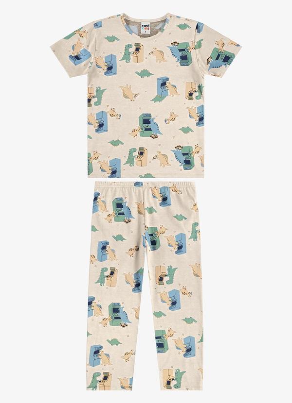 Pijama Camiseta com Alça Infantil Bege
