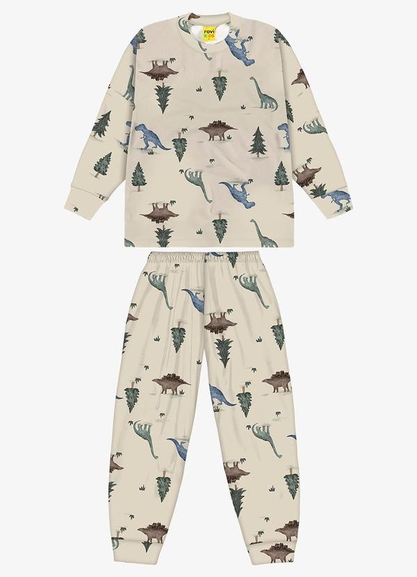 Pijama em Pelo Fleece Bege
