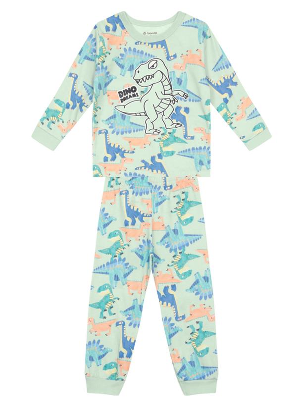 Pijama Infantil Dino Brilha no Escuro Azul