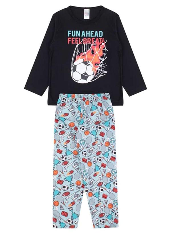 Vista 2 Pijama Infantil Inverno Fun Ahead Preto Atelie Da Crianca Atelie Da Crianca