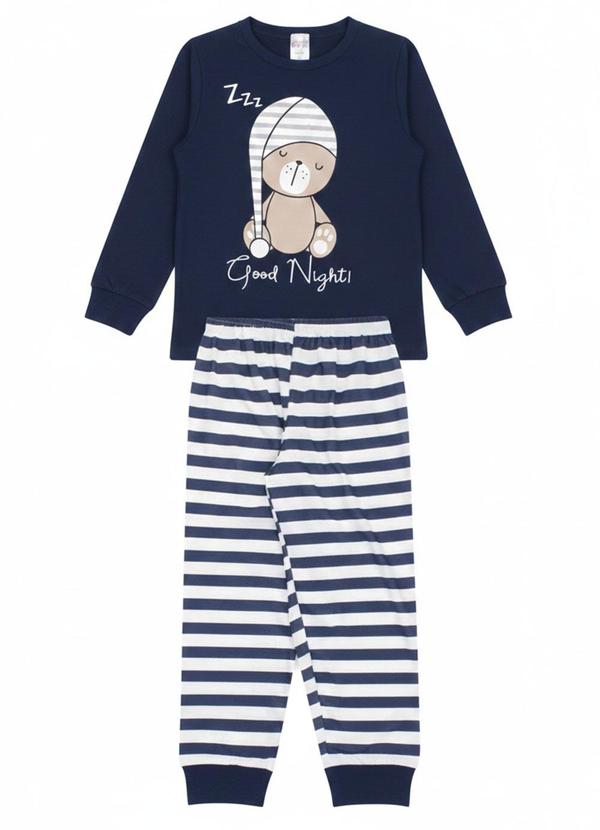 Pijama Infantil Inverno Good Night Azul