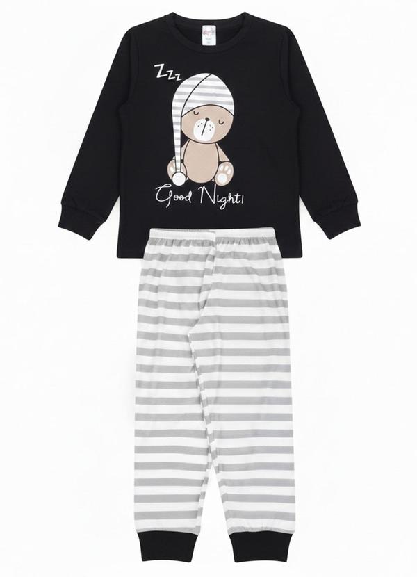 Pijama Infantil Inverno Good Night Preto