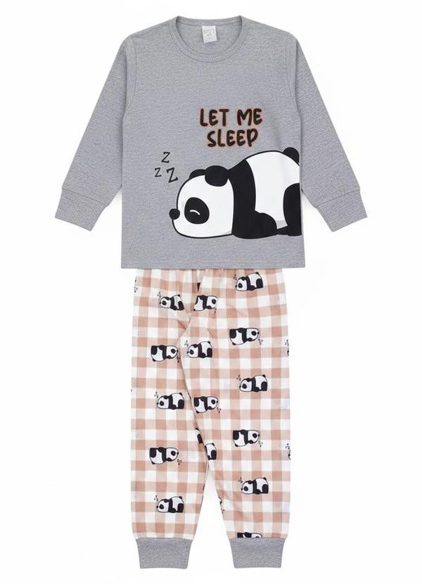 Pijama Infantil Inverno Let Me Sleep Cinza
