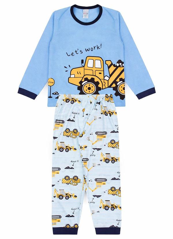 Pijama Infantil Inverno Let'S Work Azul