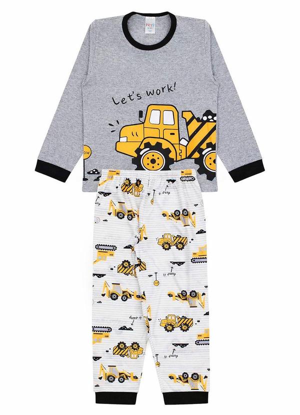 Pijama Infantil Inverno Let'S Work Cinza