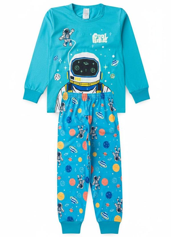 Pijama Infantil Masculino Astronauta Azul
