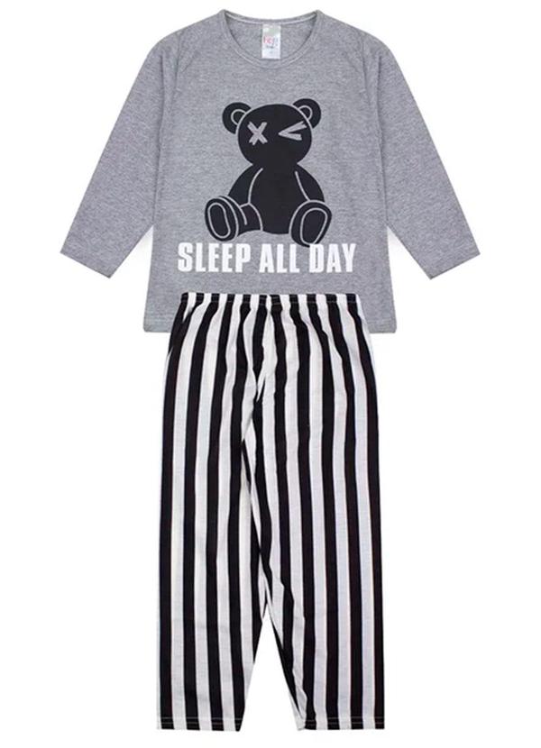 Vista 2 Pijama Infantil Masculino Inverno Robô Cinza Atelie Da Crianca Atelie Da Crianca