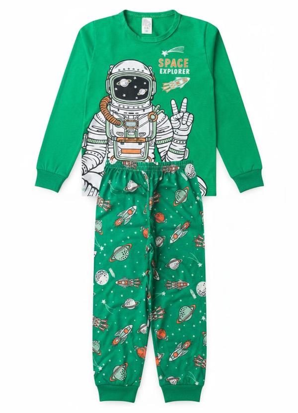 Pijama Infantil Masculino Space Explorer Azul