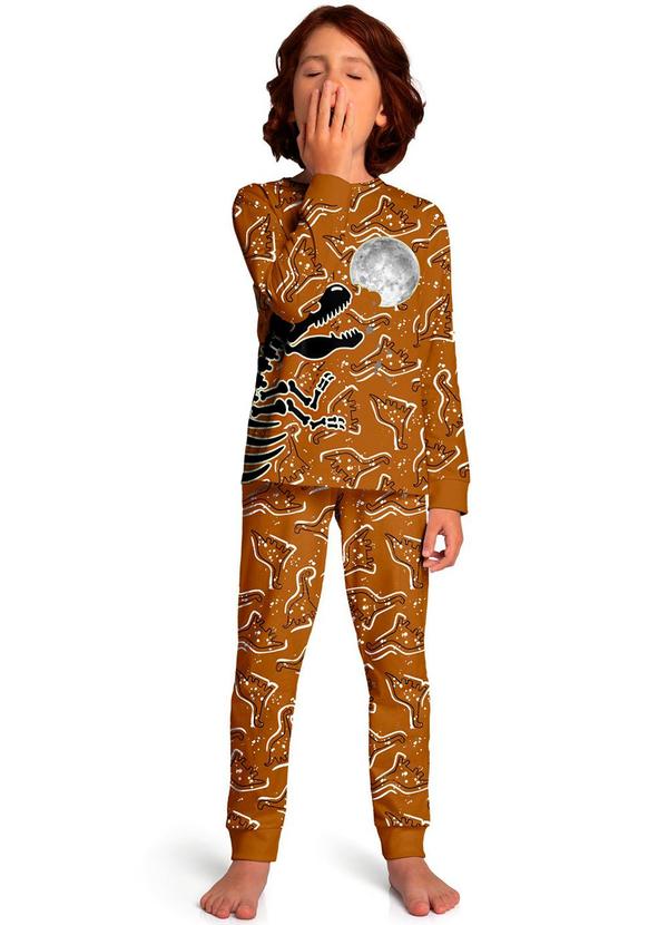 Pijama Infantil Menino Brilha no Escuro Amarelo