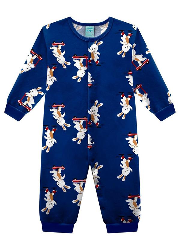 Vista 2 Pijama Infantil Menino Coelhinho Azul Kyly Kyly