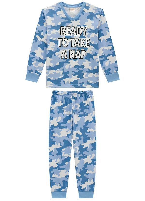 Vista 2 Pijama Infantil Menino Estampa Azul Milon Milon