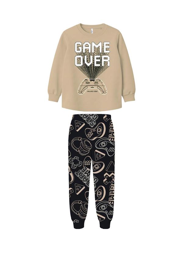 Pijama Jogger Game Over Areia