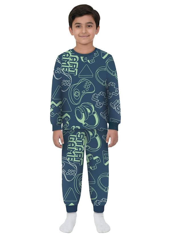 Pijama Jogger Start Game Azul Marinho
