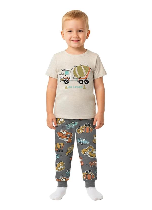Pijama Ligue & Brinque Brilha NoCinza Mescla